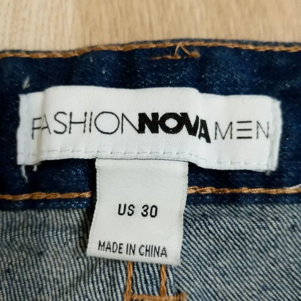 Fashion Nova Men‎ Jeans 30x32 Zip Ankles Straight Dark Demin Cotton Blend